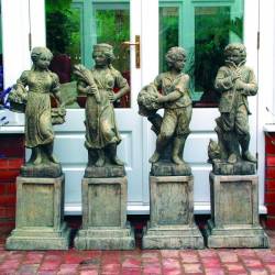 Picture of Set of 4 Seasons Statues with Plinths