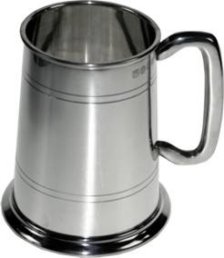 Picture of Medium Weight Pewter Tankard (Double Lines)
