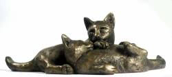 Picture of Two Cats Playing Sculpture