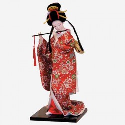 Picture of Japanese Lady Playing Flute Doll