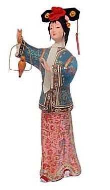 Picture of Chinese Lady with Songbird