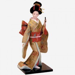 Picture of Japanese Lady in Gold Kimono