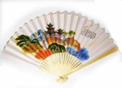 Picture of 30cm Castle and Trees Hand Fan