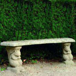 Picture of Patterned Squirrel Stone Bench