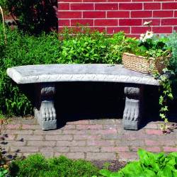 Picture of Curved Top Scroll Bases Stone Bench