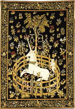 Picture of Captive Unicorn Medieval Tapestry Wall Hanging