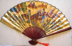 Picture of Chinese Ladies Large Wall Display Fan (30inch)