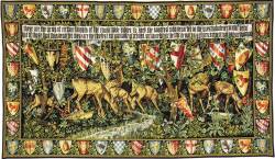 Picture of Verdures with Reindeer & Coats of Arms Tapestry by Morris & Co.