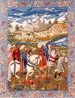 Picture of The Month of August Medieval Tapestry