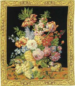 Picture of Flowers & Grapes Wall Tapestry