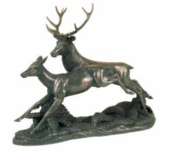 Picture of Running Deer Bronze Sculpture