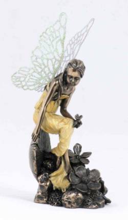 Picture of Flowers Bronze Fairy Ornament