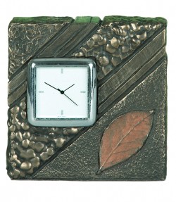 Picture of Autumn Leaf Bronze Clock (Small)