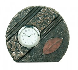 Picture of Autumn Leaf Bronze Round Clock (Small)