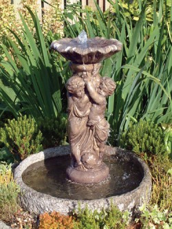 Picture of Two Cherub Fountain and Round Reservoir