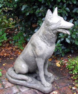 Picture of German Shepherd Stone Statue
