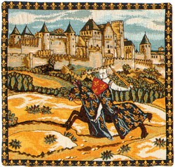 Picture of Defending Knight Tapestry Cushion
