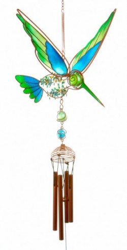 Picture of Humming Bird Windchime (Green and Blue)