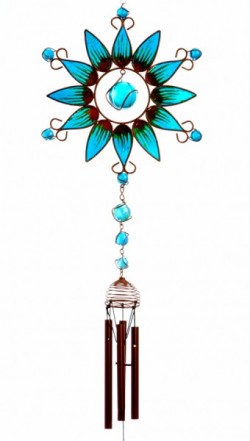 Picture of Turquoise Sunflower Windchime (Large)