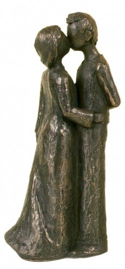 Picture of True Love Bronze Figurine (Bronze, White and Red)