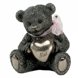 Picture of Teddy Bear Girl Bronze Ornament