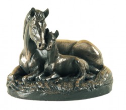 Picture of Pony and Foal Bronze Sculpture