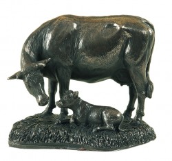 Picture of Cow and Calf Bronze Sculpture