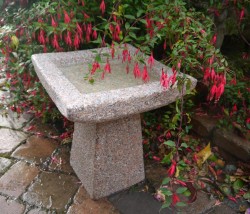 Picture of Square Granite Birdbath