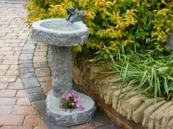 Picture of Granite Birdbath with Planting Pot
