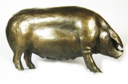 Picture of Petunia Pig Bronze Ornament