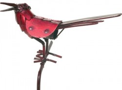 Picture of Red Robin on Stake Pot Bird