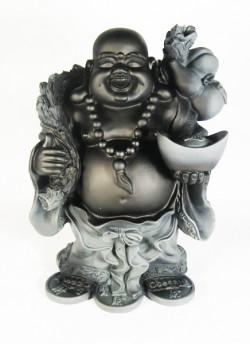 Picture of Black Standing Buddha Figurine 20 cm