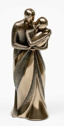 Picture of Couple with Baby Bronze Sculpture