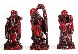 Picture of Three Chinese Gods Figurines