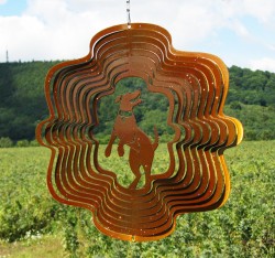 Picture of Dog Steel Wind Spinner (12 inch)
