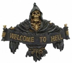 Picture of Gothic Wall Plaque - Welcome to Hell