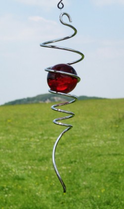 Picture of Spiral Tail Accessory Red Marble (Silver)