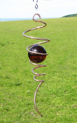 Picture of Copper Spiral Tail Accessory Amber Marble
