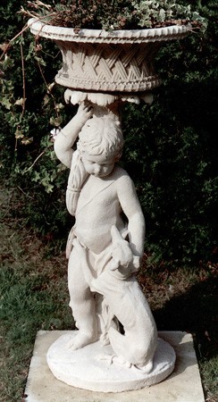 Picture of Child with Dog and Jardiniere