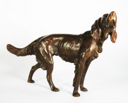 Picture of Setter Looking Up Bronze Ornament