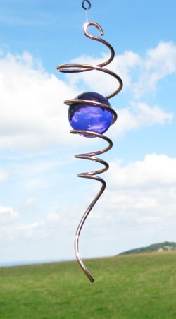 Picture of Copper Spiral Tail Accessory Purple Marble
