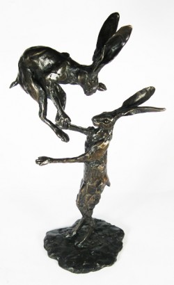 Picture of Fighting Hares (Paul Jenkins Foundry Bronze Sculpture)
