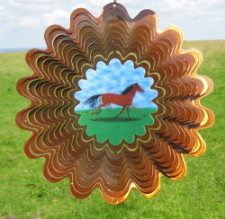 Picture of Horse Animated Wind Spinner (Copper)