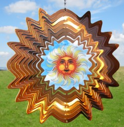 Picture of Sun Animated Wind Spinner (Copper)