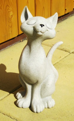 Picture of Sitting Cat Grey Granite Ornament