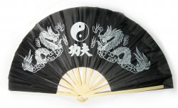 Picture of Kung Fu Fan (Black) 35 cm