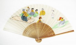 Picture of Silk Fan Chinese People 21 cm