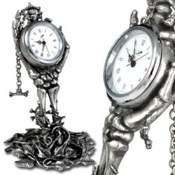 Picture of Hand from the Grave Pewter Clock (Carpe Hora)