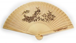 Picture of Peacock Sandalwood Scented Fan