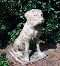 Picture of Mastiff Dog Stone Statue